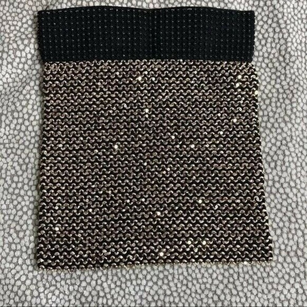 Gold Sequence Mini Skirt
